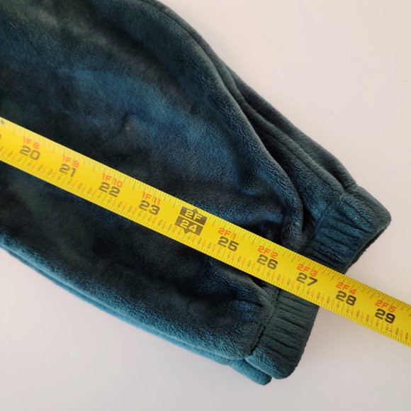 Athleta Size Small Double Cozy Karma Velour Recovery Joggers Plush Fleece Green - Picture 13 of 13
